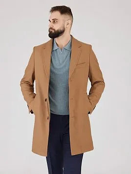 ПАЛЬТО ИЗ ШЕРСТИ В ОТТЕНКЕ КЭМЕЛ OW26213-LR