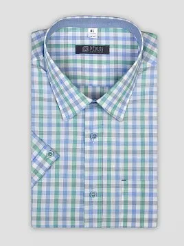 СОРОЧКА МУЖСКАЯ PEPLOS SH20091-K-SL ЗЕЛЕНЫЙ