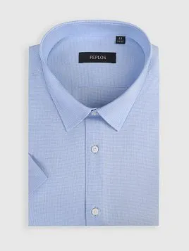 СОРОЧКА МУЖСКАЯ PEPLOS SH25052-K-C ГОЛУБОЙ