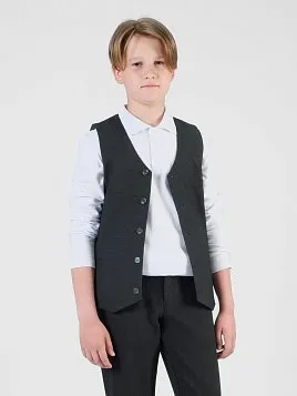 ЖИЛЕТ ДЛЯ МАЛЬЧИКА PEPLOS V24J004-350 ТЕМНО-СЕРЫЙ