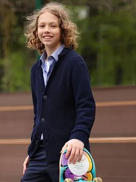 КАРДИГАН ПОДРОСТКОВЫЙ PEPLOS JKN25C008 ТЕМНО-СИНИЙ