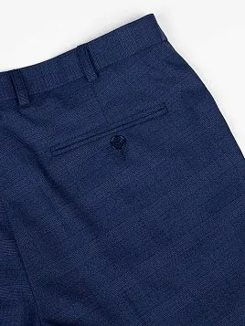 КОСТЮМ МУЖСКОЙ PEPLOS SU21012-R СИНИЙ (ЖИЛЕТ ОТДЕЛЬНО)