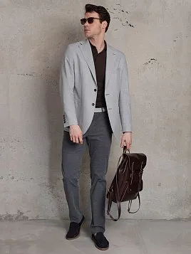 БРЮКИ МУЖСКИЕ PEPLOS P2511-SL ТЕМНО-СЕРЫЙ