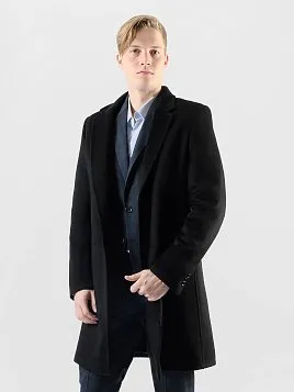 ПАЛЬТО МУЖСКОЕ PEPLOS OW2503-CT ЧЁРНЫЙ