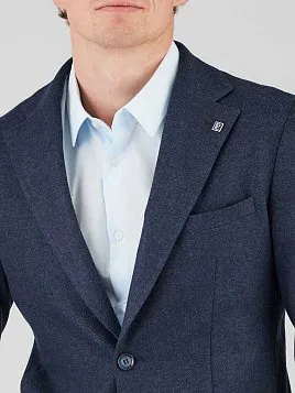 СИНИЙ КОСТЮМ ИЗ ЭЛАСТИЧНОЙ ТКАНИ SU26121-R