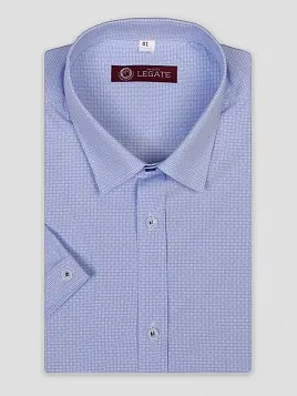 СОРОЧКА МУЖСКАЯ MAJESTIC LEGATE SH20061-K-SL ГОЛУБОЙ