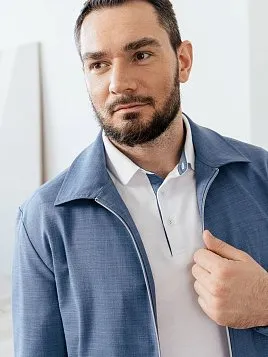 БОМБЕР МУЖСКОЙ PEPLOS JA24136-B ГОЛУБОЙ