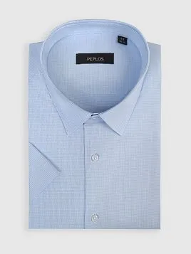 СОРОЧКА МУЖСКАЯ PEPLOS SH25051-K-R ГОЛУБОЙ