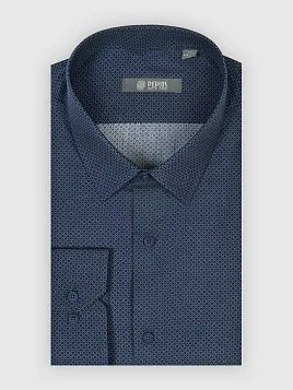 СОРОЧКА МУЖСКАЯ PEPLOS SH23141-C ТЕМНО-СИНИЙ