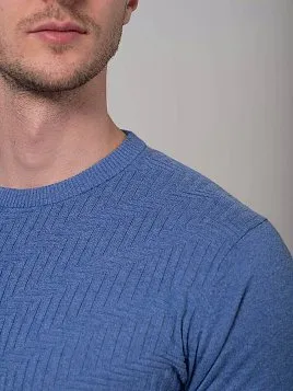 ДЖЕМПЕР МУЖСКОЙ PEPLOS KN19J032 ГОЛУБОЙ