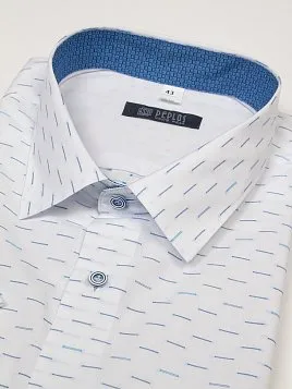 СОРОЧКА МУЖСКАЯ PEPLOS SH20002-К-R БЕЛЫЙ