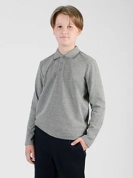 РУБАШКА-ПОЛО С ДЛИННЫМ РУКАВОМ ДЛЯ МАЛЬЧИКА PEPLOS TS24J017-P СЕРЫЙ