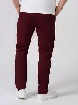 БРЮКИ МУЖСКИЕ PEPLOS P2010-SL КРАСНЫЙ/БОРДО