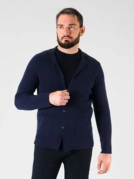 КАРДИГАН МУЖСКОЙ PEPLOS KN24C010 ТЕМНО-СИНИЙ