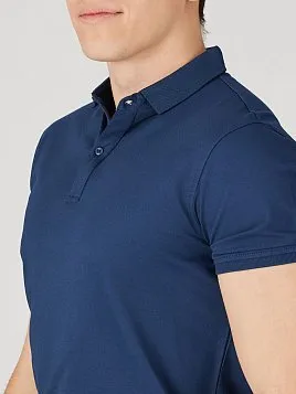 РУБАШКА-ПОЛО ИЗ ТКАНИ ПИКЕ TSP26007-R СИНЯЯ