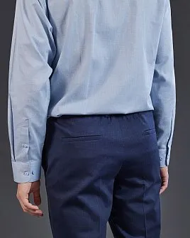 ТРИКОТАЖНЫЙ СИНИЙ КОСТЮМ PEPLOS SU26143-R