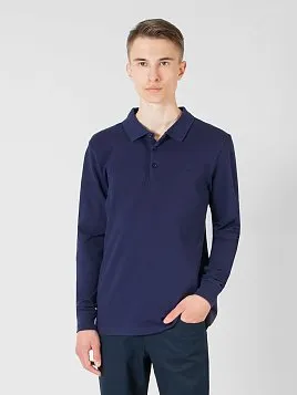 РУБАШКА-ПОЛО ПОДРОСТКОВАЯ С ДЛИННЫМ РУКАВОМ PEPLOS TS22T15-P ТЕМНО-СИНИЙ