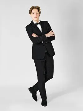 КОСТЮМ МУЖСКОЙ PEPLOS SU23099-SL ЧЁРНЫЙ (ЖИЛЕТ ОТДЕЛЬНО)