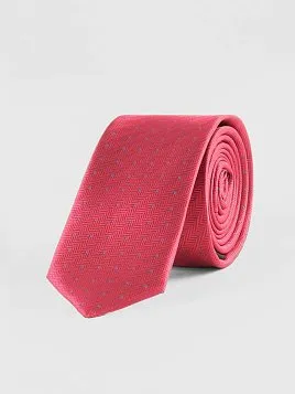 ГАЛСТУК МУЖСКОЙ PEPLOS КРАСНЫЙ. МИКРОДИЗАЙН (250/191)