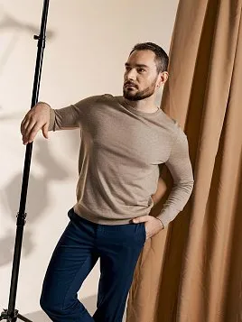 ДЖЕМПЕР МУЖСКОЙ PEPLOS KN24J039 БЕЖЕВЫЙ