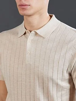 ТРИКОТАЖНАЯ РУБАШКА С ШЕРСТЬЮ И ШЕЛКОМ KN26SH031 БЕЖЕВАЯ