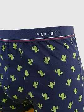 ТРУСЫ БОКСЕРЫ МУЖСКИЕ PEPLOS UW23004-BX ТЕМНО-СИНИЙ