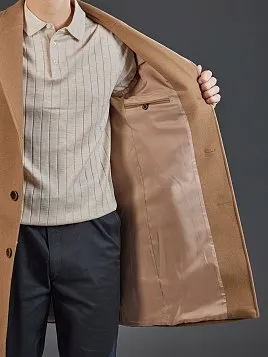 ПАЛЬТО ИЗ ШЕРСТИ В ОТТЕНКЕ КЭМЕЛ OW26213-CT