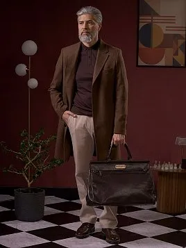 РЫЖЕЕ ПАЛЬТО С СОДЕРЖАНИЕМ ШЕРСТИ OW26216-CT