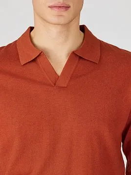 ТРИКОТАЖНАЯ РУБАШКА KN26SH055 ОРАНЖЕВАЯ