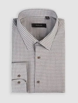 МУЖСКАЯ СОРОЧКА SH26191-R СЕРАЯ
