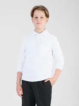 РУБАШКА-ПОЛО С ДЛИННЫМ РУКАВОМ ДЛЯ МАЛЬЧИКА PEPLOS TS24J015-P БЕЛЫЙ