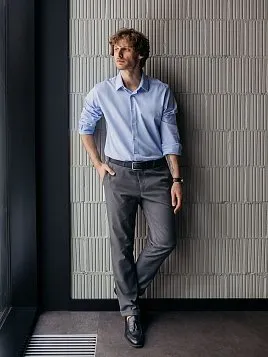 БРЮКИ МУЖСКИЕ PEPLOS TR23107-222-4П-8 ТЕМНО-СЕРЫЙ