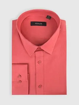 СОРОЧКА МУЖСКАЯ PEPLOS SH25223-R ОРАНЖЕВЫЙ