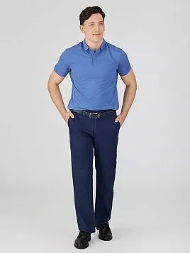 РУБАШКА-ПОЛО ИЗ ТКАНИ ПИКЕ TSP26006-R ГОЛУБАЯ