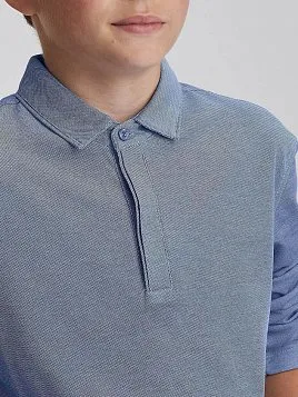 РУБАШКА-ПОЛО С ДЛИННЫМ РУКАВОМ ДЛЯ МАЛЬЧИКА PEPLOS TSP25J011-R ГОЛУБОЙ