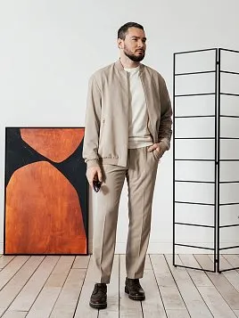 БРЮКИ МУЖСКИЕ PEPLOS TR24127-212-1 БЕЖЕВЫЙ