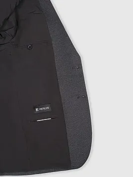 СЕРЫЙ МУЖСКОЙ КОСТЮМ ИЗ ЭЛАСТИЧНОЙ ТКАНИ SU26122-R