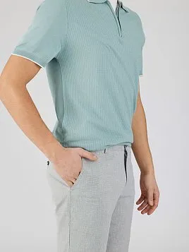 БРЮКИ ИЗ ХЛОПКА СО ЛЬНОМ P2622-R СВЕТЛО-СЕРЫЕ