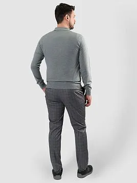 ДЖЕМПЕР МУЖСКОЙ ПОЛО PEPLOS KN25SH069 СЕРЫЙ