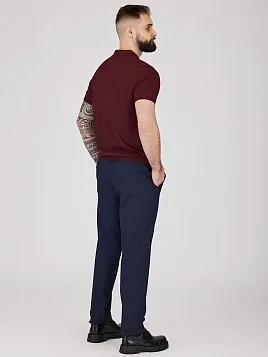 ТРИКОТАЖНАЯ РУБАШКА С ШЕРСТЬЮ KN26SH039-LR БОРДОВАЯ