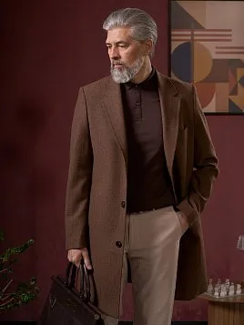 РЫЖЕЕ ПАЛЬТО С СОДЕРЖАНИЕМ ШЕРСТИ OW26216-CT