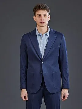 ТРИКОТАЖНЫЙ СИНИЙ КОСТЮМ PEPLOS SU26143-R