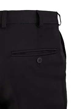 ЧЁРНЫЕ ОДНОТОННЫЕ БРЮКИ TR27096-234