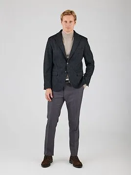 ЧЁРНЫЙ ПИДЖАК ИЗ ЭЛАСТИЧНОЙ ТКАНИ  JA26106-R