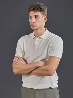 ТРИКОТАЖНАЯ РУБАШКА KN26SH041 МОЛОЧНАЯ