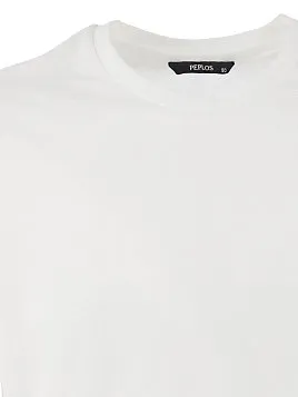ФУТБОЛКА ИЗ ФАКТУРНОЙ ТКАНИ TSR26103-R БЕЛАЯ