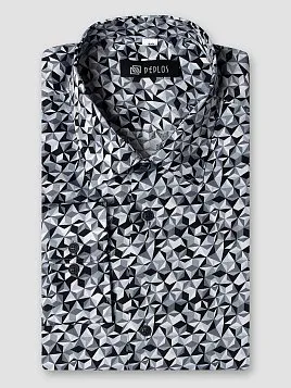 СОРОЧКА МУЖСКАЯ PEPLOS SH22161-SL СЕРЫЙ