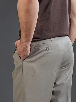 ЛЕТНИЕ БРЮКИ С ЗАЩИПАМИ TR26154-230 БЕЖЕВЫЕ