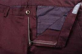 БРЮКИ МУЖСКИЕ  PEPLOS P1914-R БОРДОВЫЙ