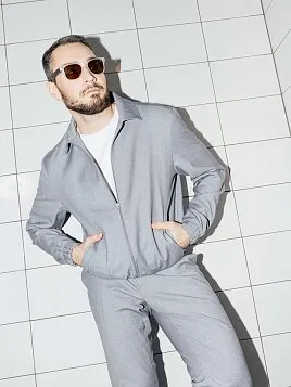 БОМБЕР МУЖСКОЙ PEPLOS JA24120-B СВЕТЛО-СЕРЫЙ